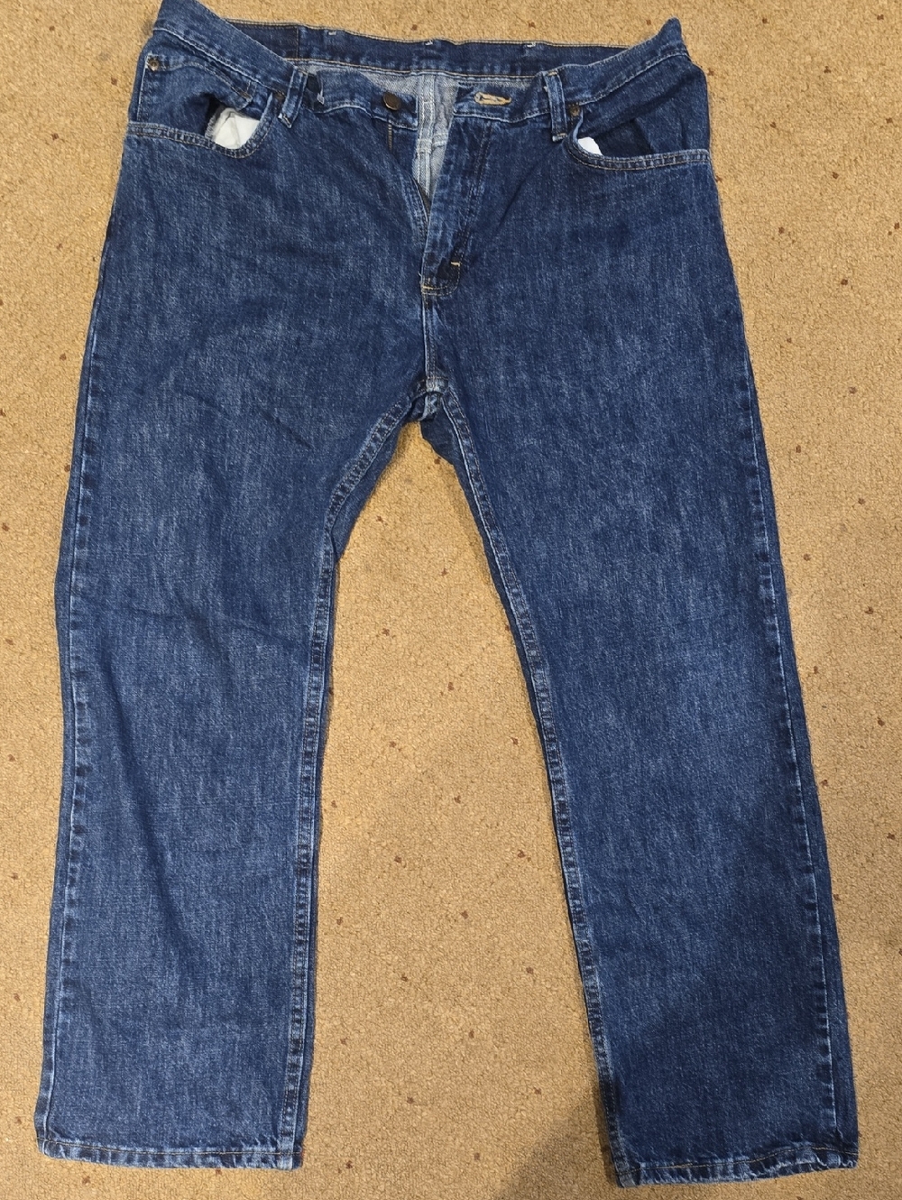 Wrangler Straight Fit Dark Blue Denim Jeans